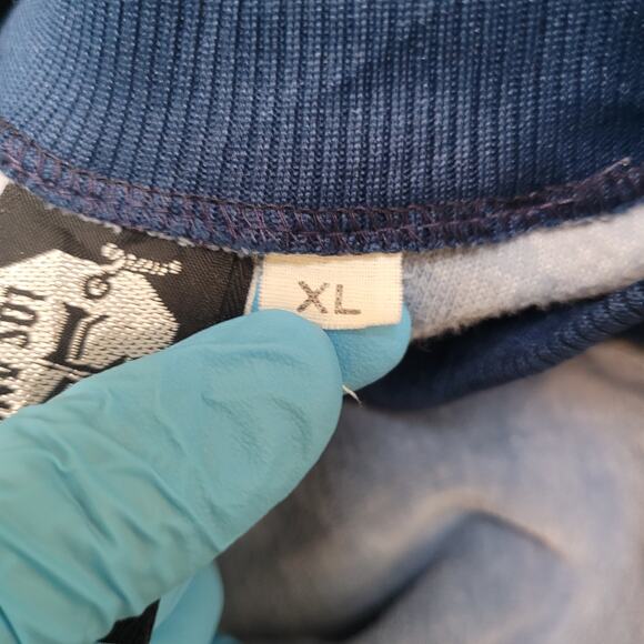 Vintage 70s LAX Velour Striped Pullover Sweater Large Slim-Fit Made IN USA - Picture 11 of 11